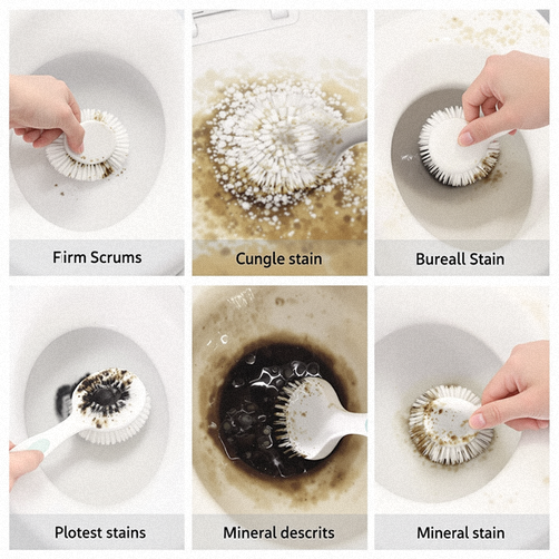 異なるブラシで黒ずみをブラッシングしている様子